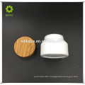 30g facial cream glass jar white glass jar personal care glass jar wood grain plastic lid